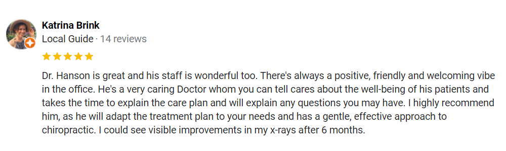 Chiropractic Denver CO Testimonial Katrina