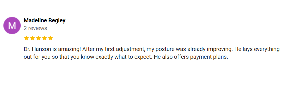 Chiropractic Denver CO Testimonial Madeline